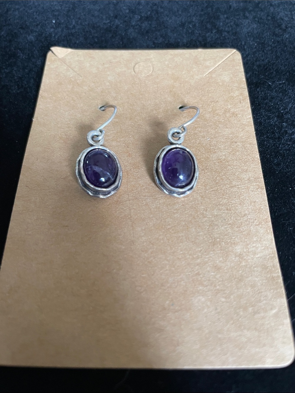 Sterling Silver 925 Earrings w/ Amethyst Cabochon Stones. eBay: $55. 8/21/6